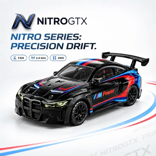 Coche RC Drift 1:64 Mini Alloy 4x4 - Control Remoto 2.4GHz